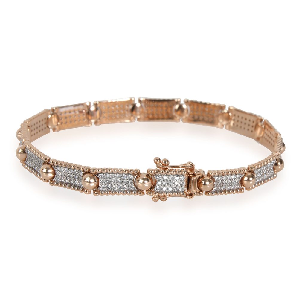 Kismet by Milka Diamond Sectioned Beaded Bracelet in 14K Rose Gold 1.32 CTW - Picture 3 of 3